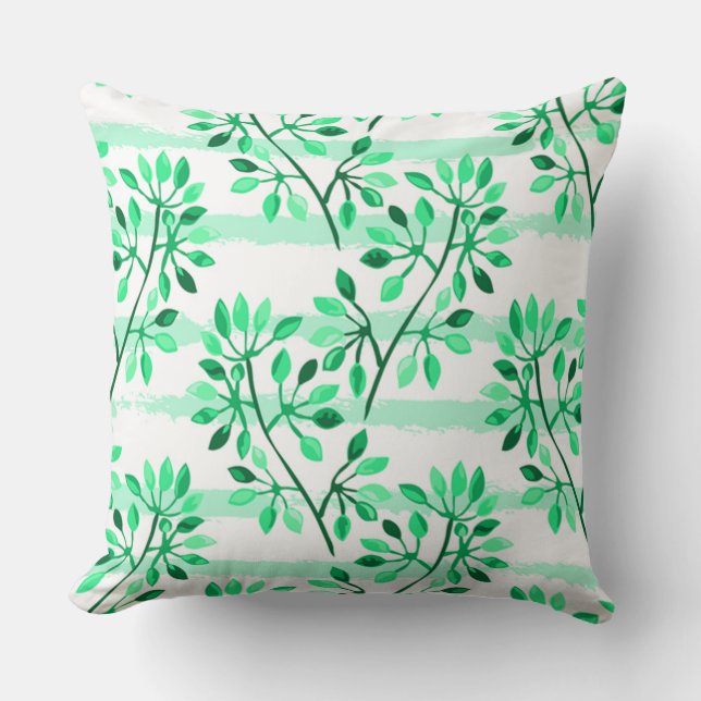 Tree branches with leaves cushion (Front)