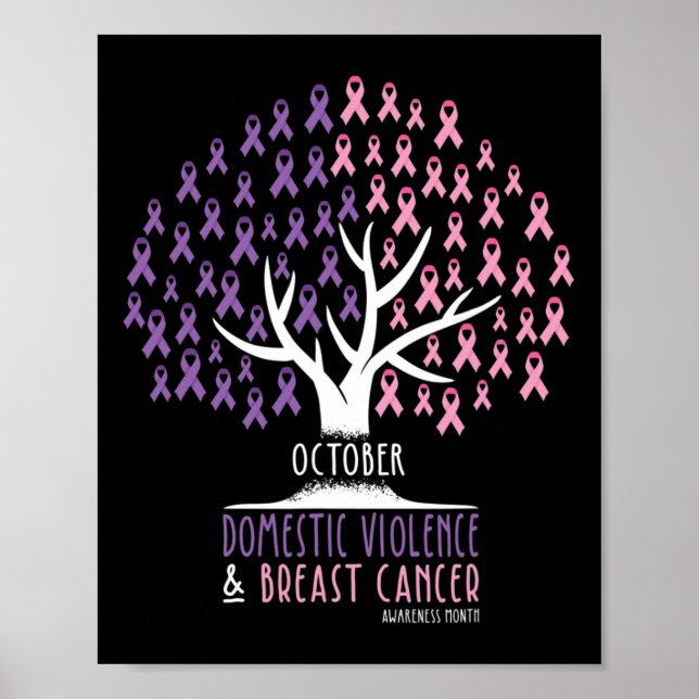Tree - Breast Cancer And Domestic Violence Awarene Poster (Front)