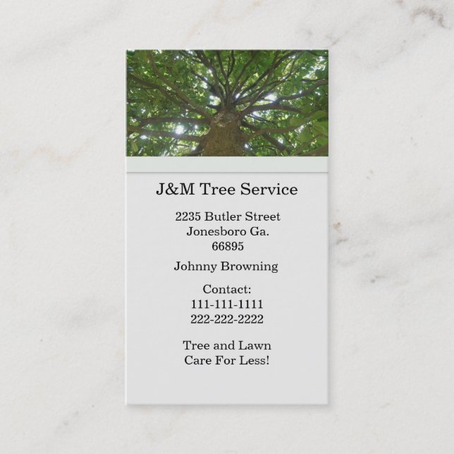Tree Business Card (Front)
