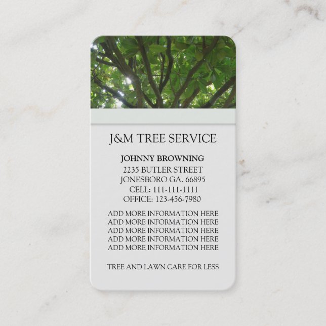 Tree Business Card (Front)