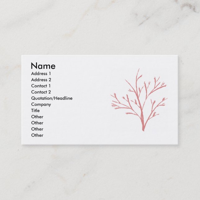 Tree by Jenny Arder Business Card (Front)