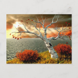 Tree by the Ocean Postcard