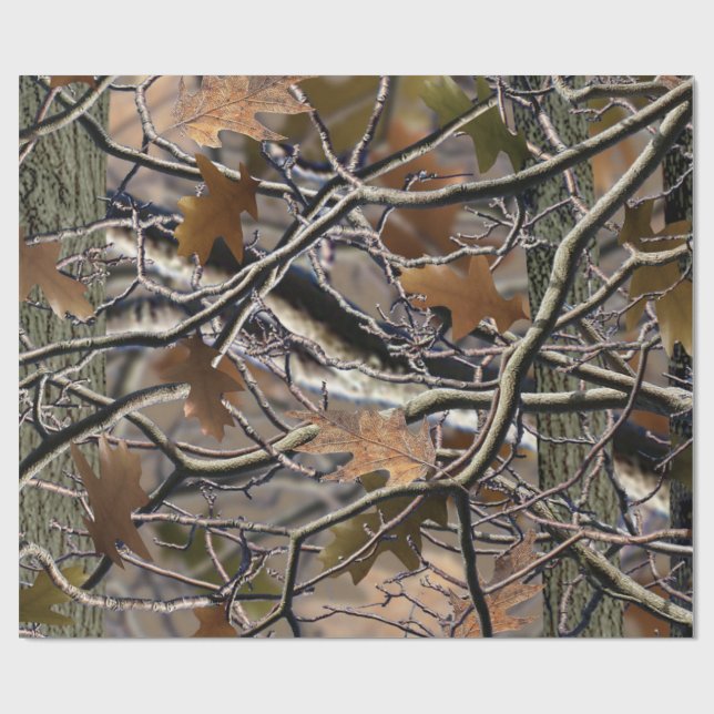 Tree Camo Browns, Gift Wrapping, Rugged Paper,  Wrapping Paper (Flat)