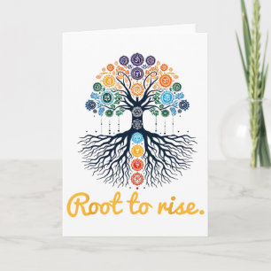 Tree Chakras ~ Root To Rise ~ Zen Yoga Chakra Medi Card