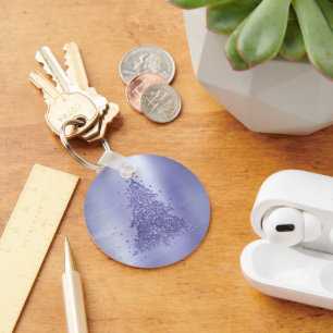 Tree Charm Keepsake   Lavender Purple Pastel Paint Key Ring