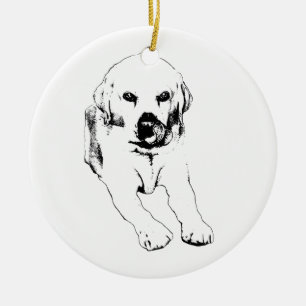 Tree cheer: loyal Lab Ceramic Ornament