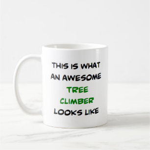 tree climber, awesome coffee mug