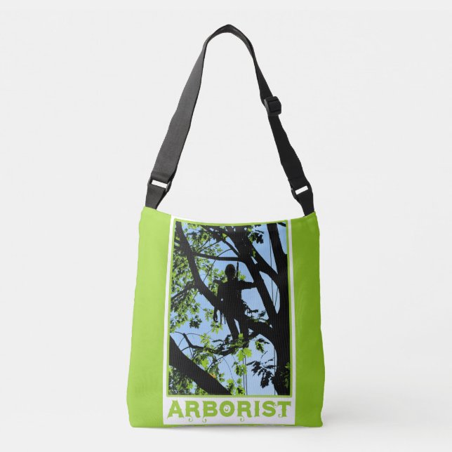 Tree Climber Silhouette: Arborist Crossbody Bag (Front)