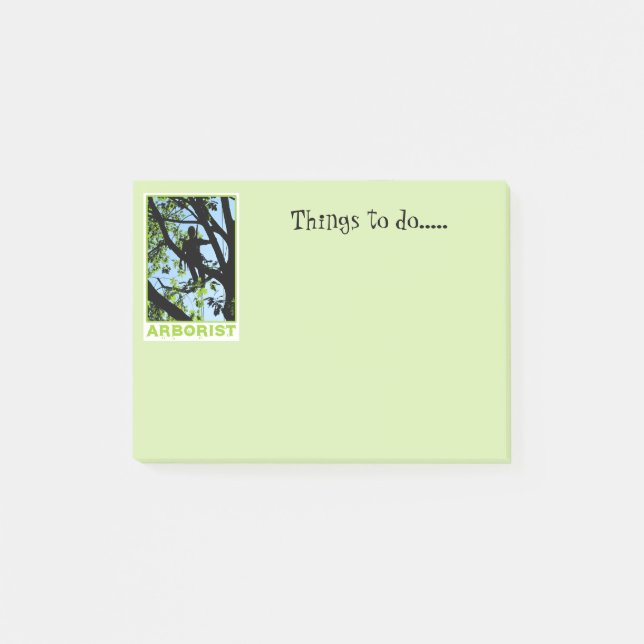 Tree Climber Silhouette: Arborist Post-it Notes (Front)