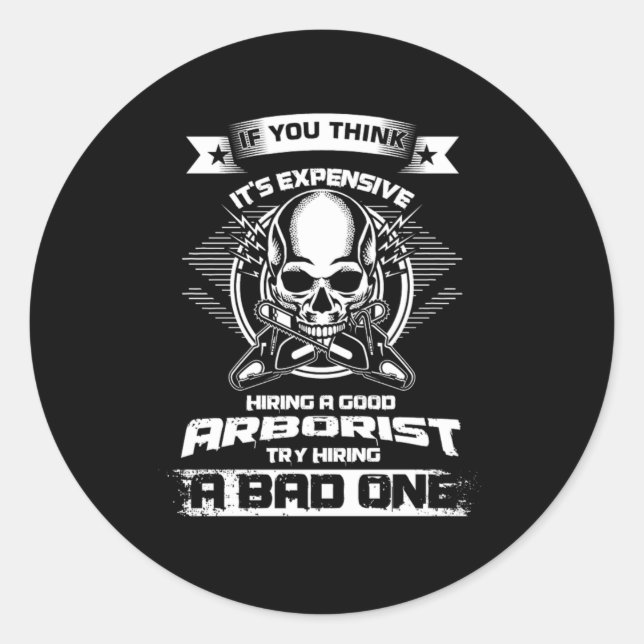 Tree Climbing Arboriculturist Nature Lover Hiring  Classic Round Sticker (Front)