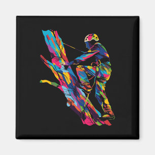 Tree Climbing Arborist Popart - Uni-adult, Short S Magnet