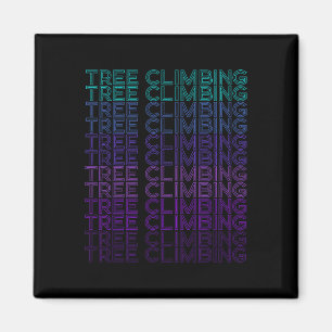 Tree Climbing Tree Climber Retro Arborist Magnet