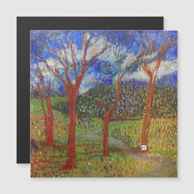 Tree colourful magnetic card (Front/Back)