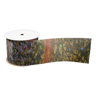 Tree colourful satin ribbon