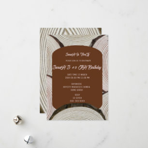  Tree column lines Wedding Invitation Light Blue, 