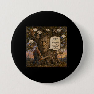 Tree Condo Tenants Cartoon – Nature Speaks Up! 7.5 Cm Round Badge
