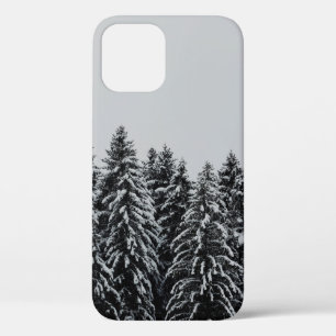TREE COVERED SNOW UNDER CLOUDY SKY iPhone 12 CASE