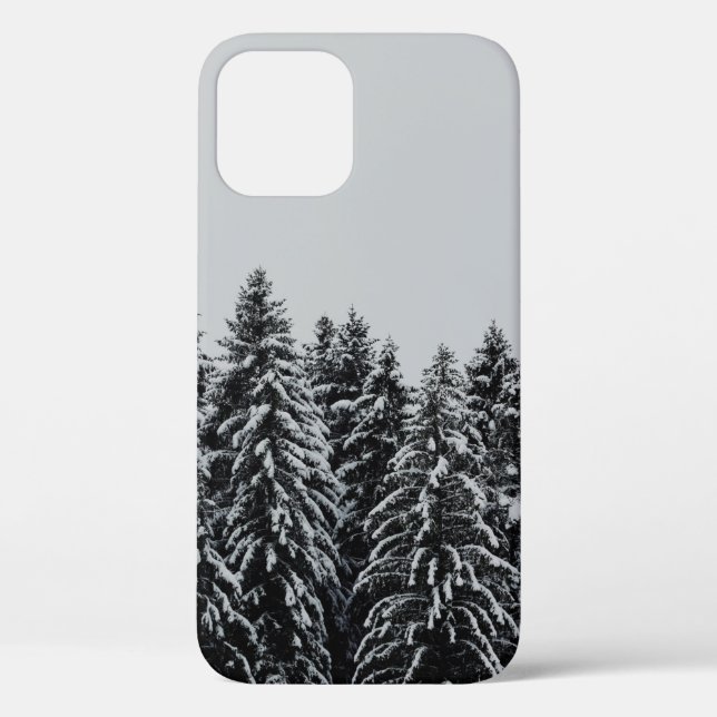 TREE COVERED SNOW UNDER CLOUDY SKY Case-Mate iPhone CASE (Back)