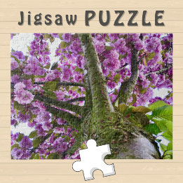 Tree Crown Pink Blooming Flowers Photo -  Jigsaw Puzzle