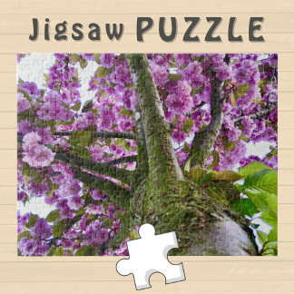 Tree Crown Pink Blooming Flowers Photo - Jigsaw Puzzle