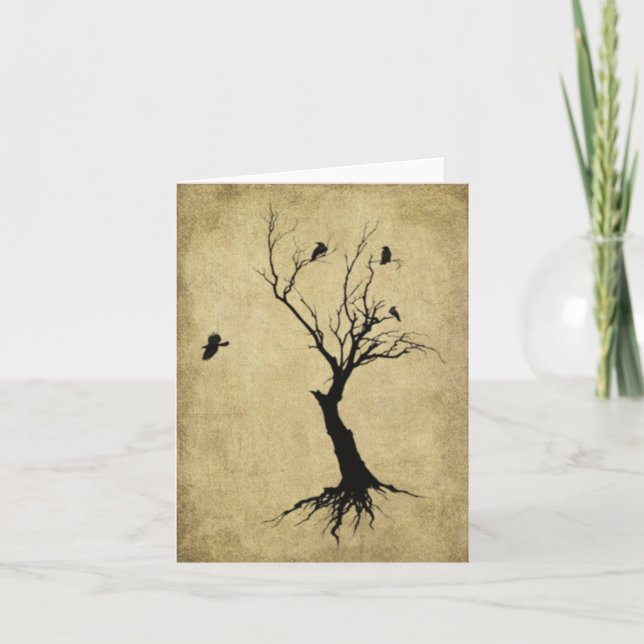 Tree Crows- Prim Lil' Note Cards (Front)