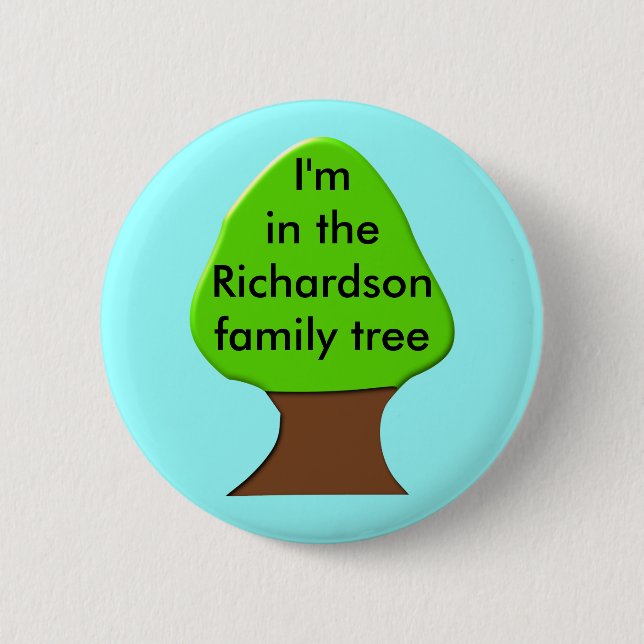 Tree Customisable Family Tree Button (Front)