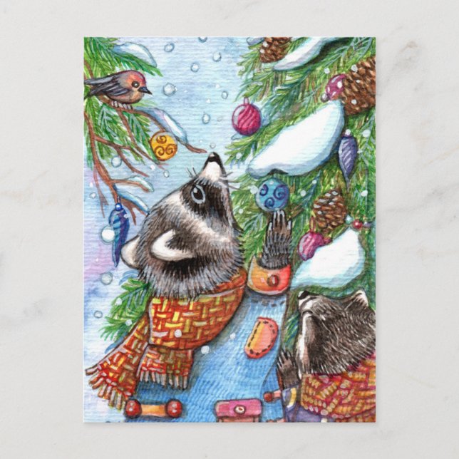 Tree Decorating Postcard (Front)
