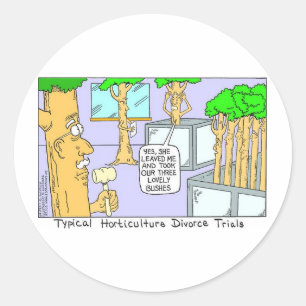 Tree Divorce: Funny Gifts Tees & Collectibles Classic Round Sticker