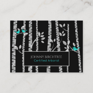 *~* Tree Doctor Blue Birds Arborist Birch Tree Business Card