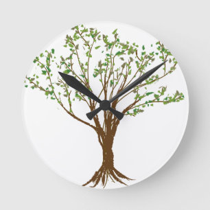Tree Drawing Round Clock