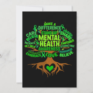 Tree Drawing Word Art Mental Health Awareness Wome Invitation