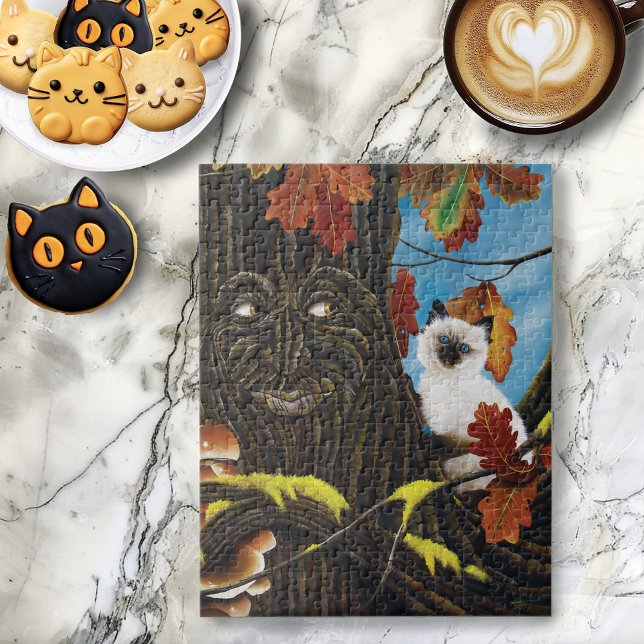 Tree Ent Cat Autumn Fantasy Jigsaw Puzzle (Creator Uploaded)