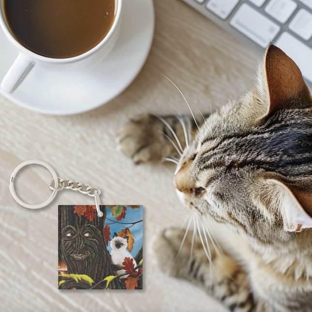 Tree Ent Cat Autumn Fantasy Key Ring (Creator Uploaded)