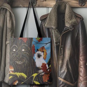 Tree Ent Cat Autumn Fantasy Tote Bag