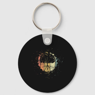 Tree Environment Climate Protection Retro Key Ring