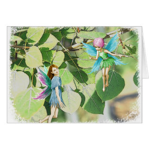 Tree Fairies among Quaking Aspen Leaves
