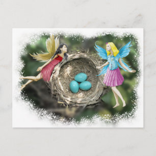 Tree Fairies at the Robins' Nest Postcard