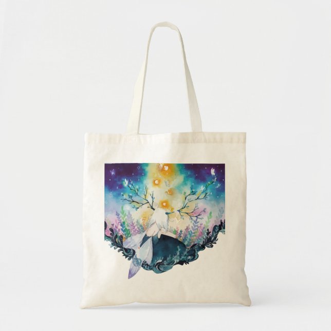Tree Fairy Digital Art Tote Bag (Front)
