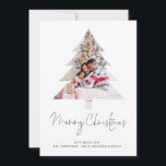 Tree Family Photo 2026 Calendar Merry Christmas  Holiday Card<br><div class="desc">Family Photo in a Tree Shaped Mask 2025 Calendar Script Merry Christmas. Celebrate the season in style with this modern photo Christmas card featuring your own image framed in a festive Christmas tree shape! This minimalist holiday card design puts your family photo front and centre, nestled within a white tree...</div>