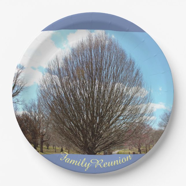 Tree Family Reunion Paper Plate (Front)