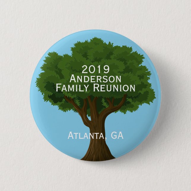 Tree Family Reunion Souvenir 6 Cm Round Badge (Front)