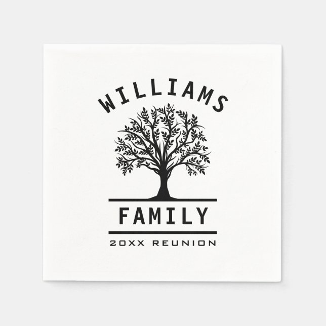 Tree Family Reunion Summer Vacation Road Trip Napkin (Front)