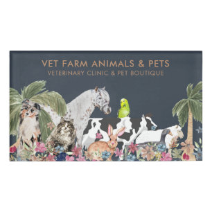 Tree Farm Animal Cat Dog Bird Pet Name Tag