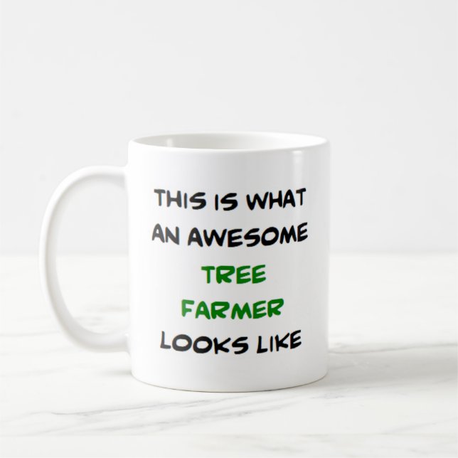 tree farmer, awesome coffee mug (Left)
