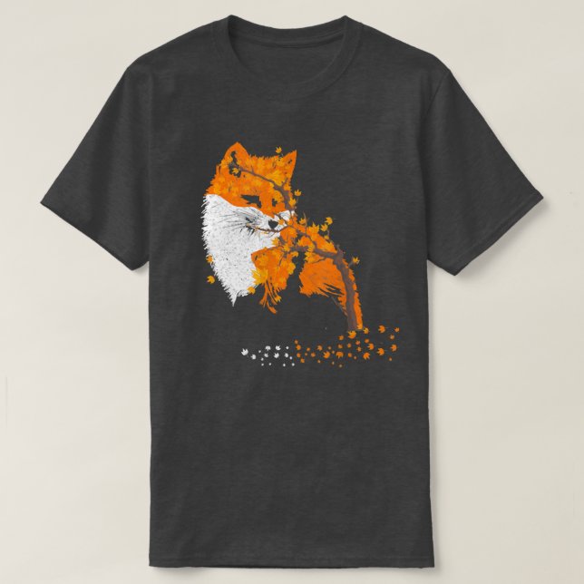 Tree Fo Beautiful Animal Fo in Trees Wildlife Fall T-Shirt (Design Front)