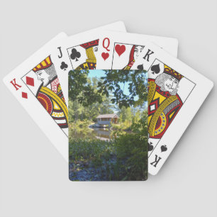 Tree-Framed Covered Bridge Playing Cards