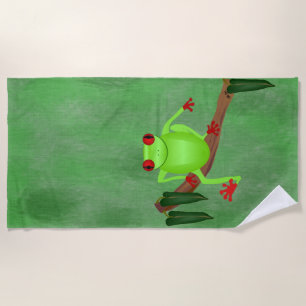 Tree Frog Beach Towel