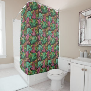 Tree Frog Dreams Seamless Surface Pattern Shower Curtain