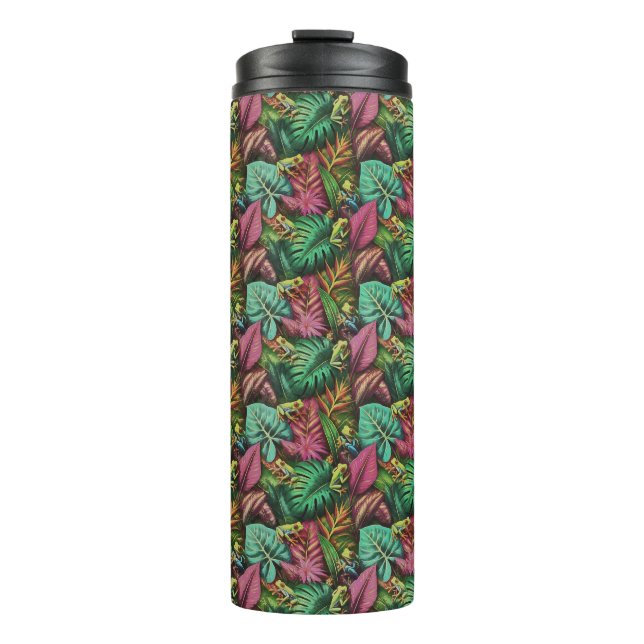 Tree Frog Dreams Seamless Surface Pattern Thermal Tumbler (Front)