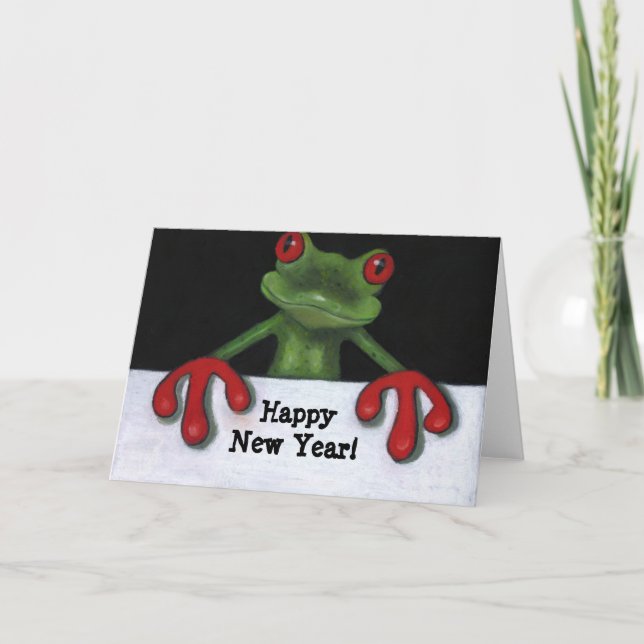 TREE FROG: HAPPY NEW YEAR CARD (Front)